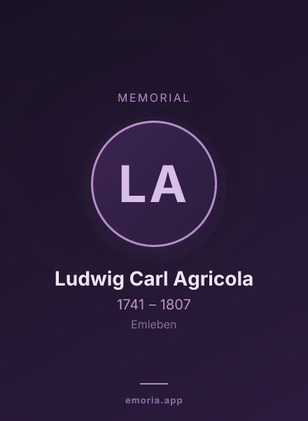 Memorial portrait of Ludwig Carl Agricola