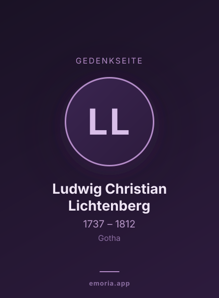 Gedenkportrait von Ludwig Christian Lichtenberg