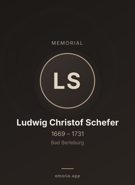 Memorial portrait of Ludwig Christof Schefer