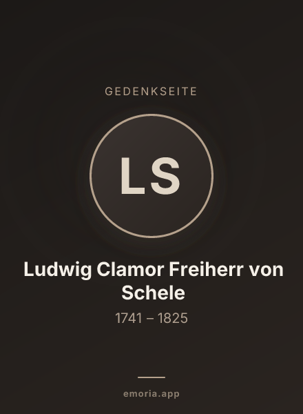 Gedenkportrait von Ludwig Clamor Freiherr von Schele