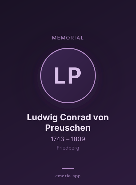 Memorial portrait of Ludwig Conrad von Preuschen