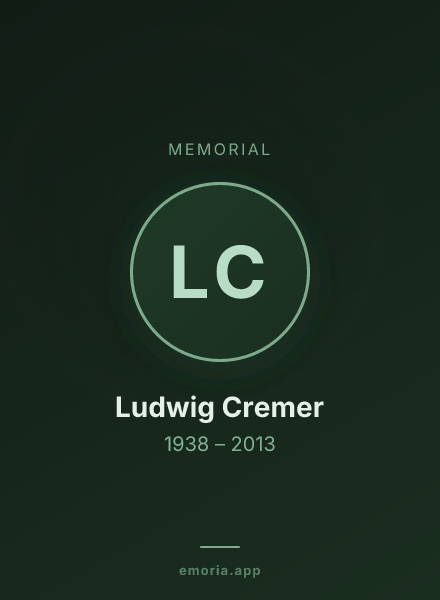 Memorial portrait of Ludwig Cremer