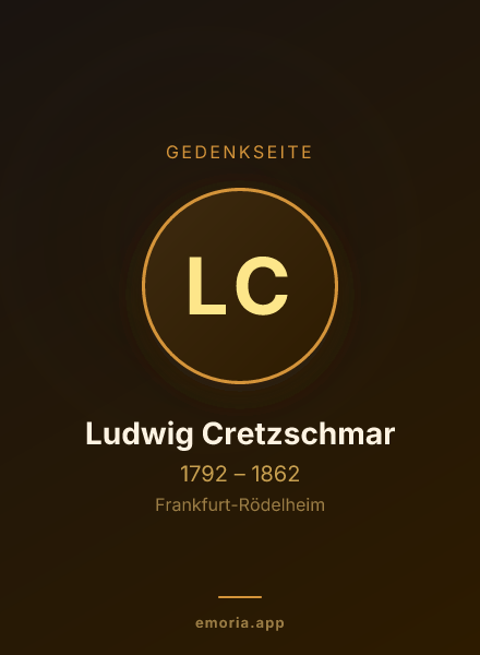 Gedenkportrait von Ludwig Cretzschmar