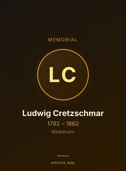 Memorial portrait of Ludwig Cretzschmar
