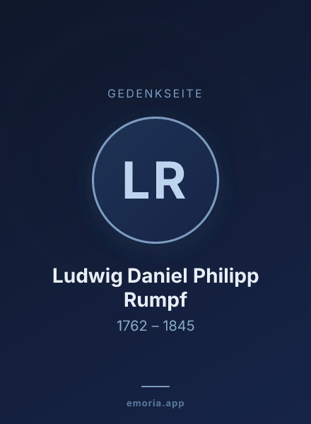 Gedenkportrait von Ludwig Daniel Philipp Rumpf