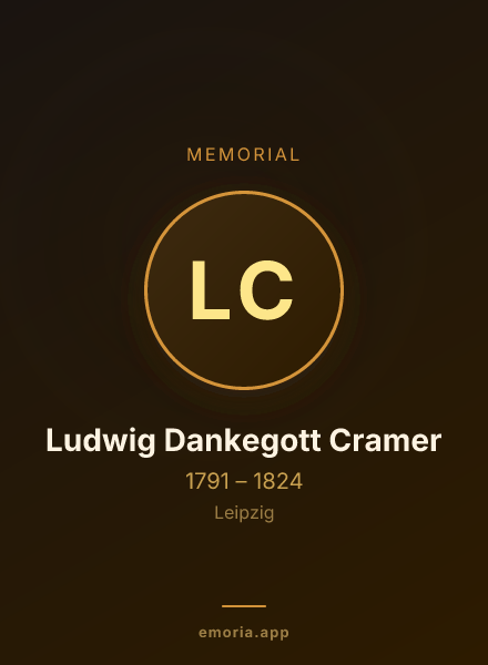 Memorial portrait of Ludwig Dankegott Cramer