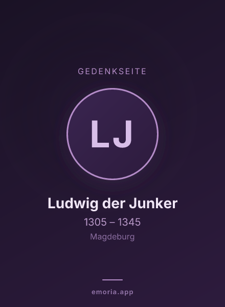 Gedenkportrait von Ludwig der Junker