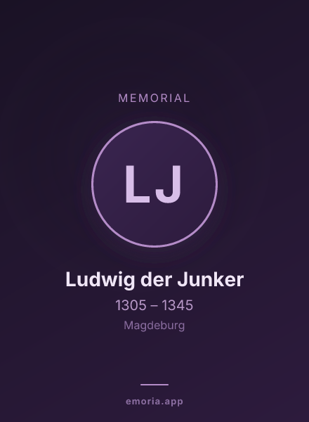 Memorial portrait of Ludwig der Junker