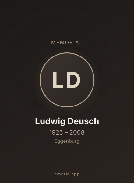 Memorial portrait of Ludwig Deusch