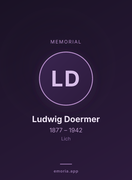 Memorial portrait of Ludwig Doermer