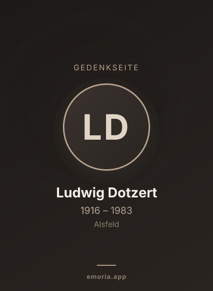 Gedenkportrait von Ludwig Dotzert