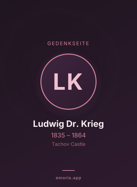Gedenkportrait von Ludwig Dr. Krieg