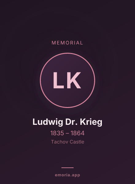 Memorial portrait of Ludwig Dr. Krieg