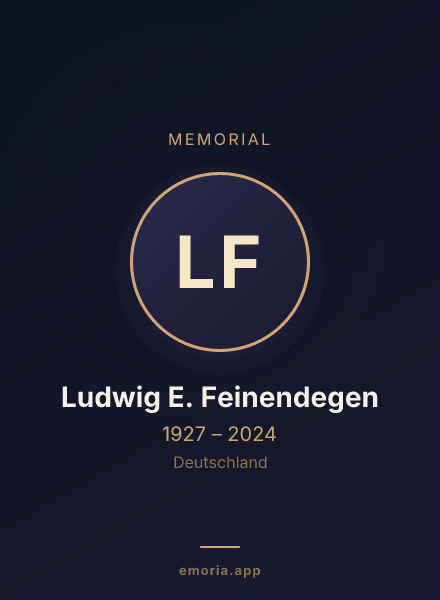 Memorial portrait of Ludwig E. Feinendegen