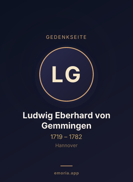 Gedenkportrait von Ludwig Eberhard von Gemmingen