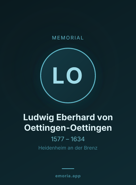Memorial portrait of Ludwig Eberhard von Oettingen-Oettingen