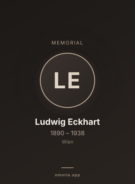 Memorial portrait of Ludwig Eckhart