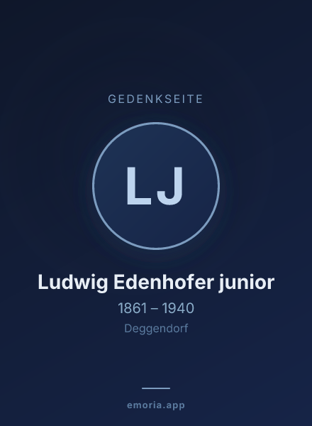 Gedenkportrait von Ludwig Edenhofer junior