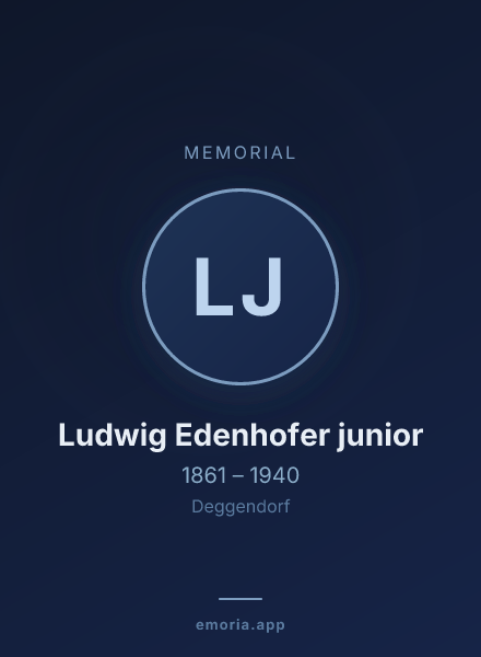 Memorial portrait of Ludwig Edenhofer junior