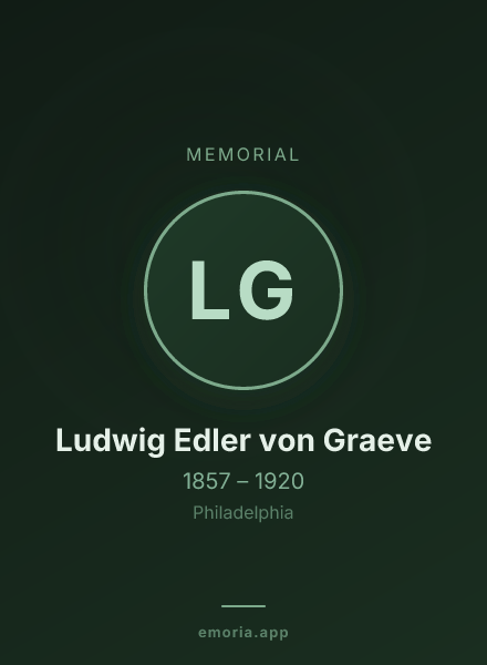 Memorial portrait of Ludwig Edler von Graeve