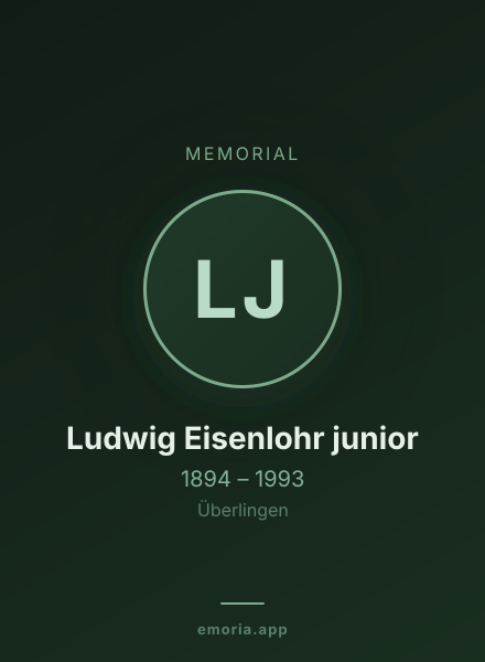 Memorial portrait of Ludwig Eisenlohr junior