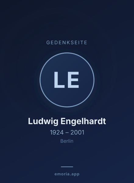 Gedenkportrait von Ludwig Engelhardt