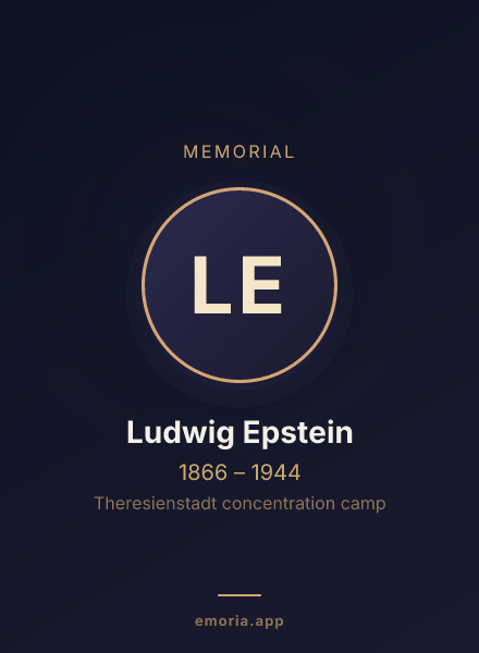 Memorial portrait of Ludwig Epstein