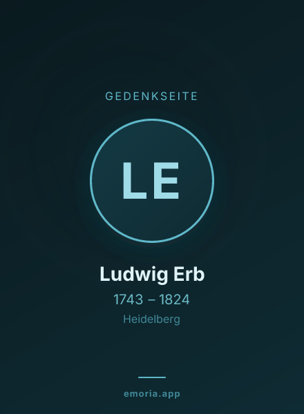 Gedenkportrait von Ludwig Erb
