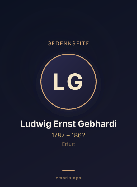 Gedenkportrait von Ludwig Ernst Gebhardi