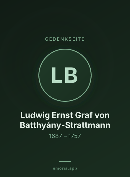 Gedenkportrait von Ludwig Ernst Graf von Batthyány-Strattmann