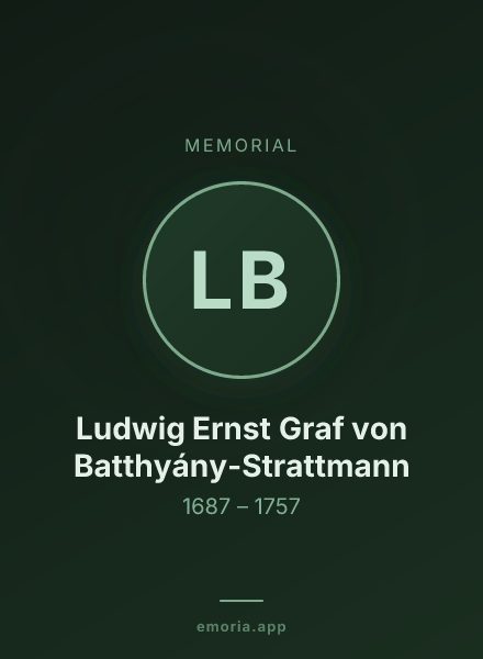 Memorial portrait of Ludwig Ernst Graf von Batthyány-Strattmann