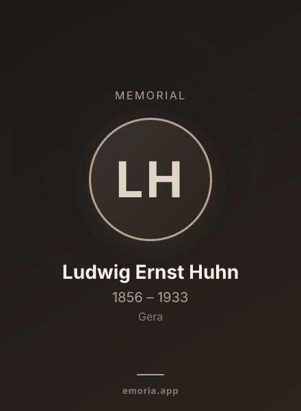 Memorial portrait of Ludwig Ernst Huhn