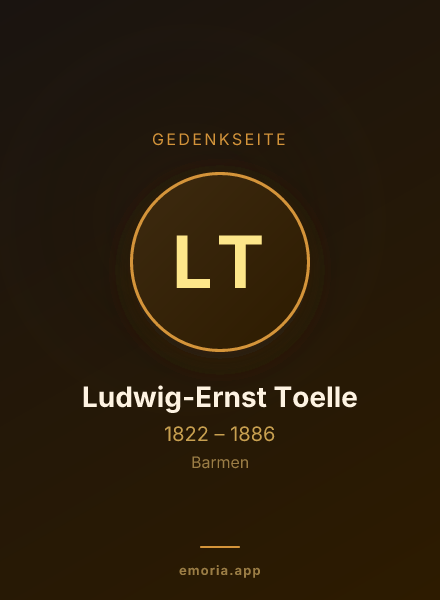 Gedenkportrait von Ludwig-Ernst Toelle