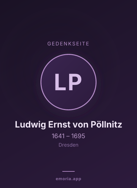 Gedenkportrait von Ludwig Ernst von Pöllnitz