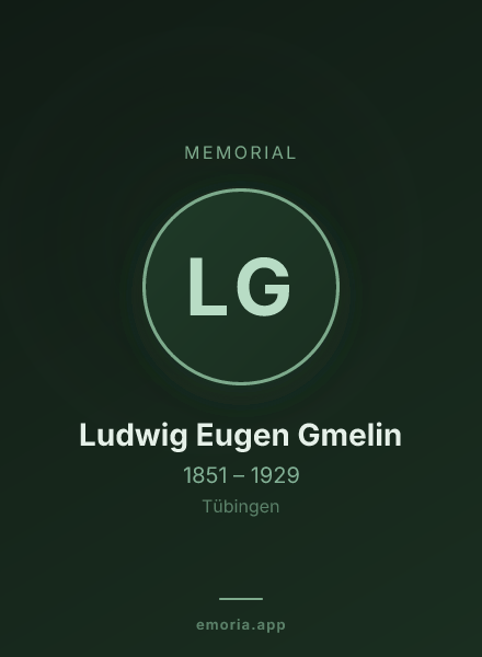 Memorial portrait of Ludwig Eugen Gmelin