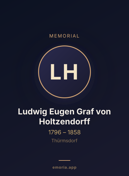 Memorial portrait of Ludwig Eugen Graf von Holtzendorff