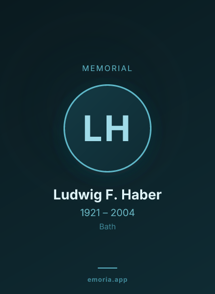 Memorial portrait of Ludwig F. Haber