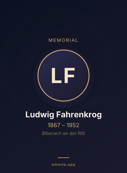 Memorial portrait of Ludwig Fahrenkrog