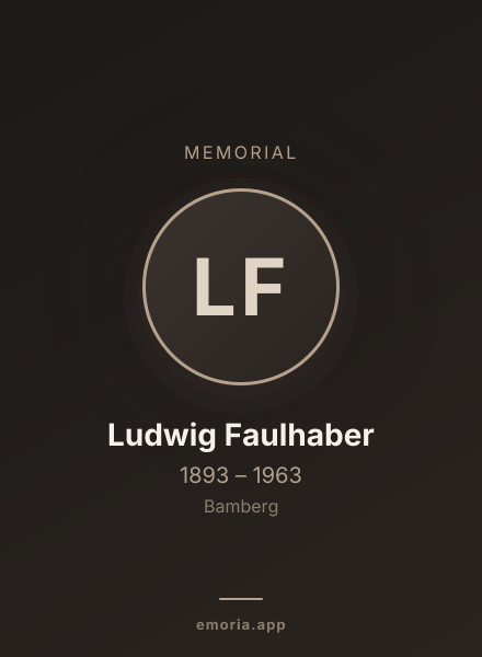 Memorial portrait of Ludwig Faulhaber