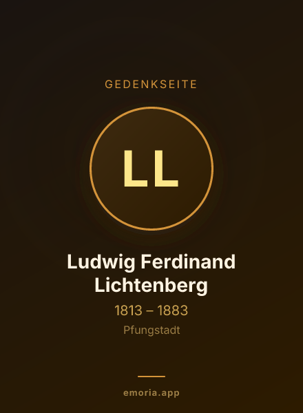 Gedenkportrait von Ludwig Ferdinand Lichtenberg