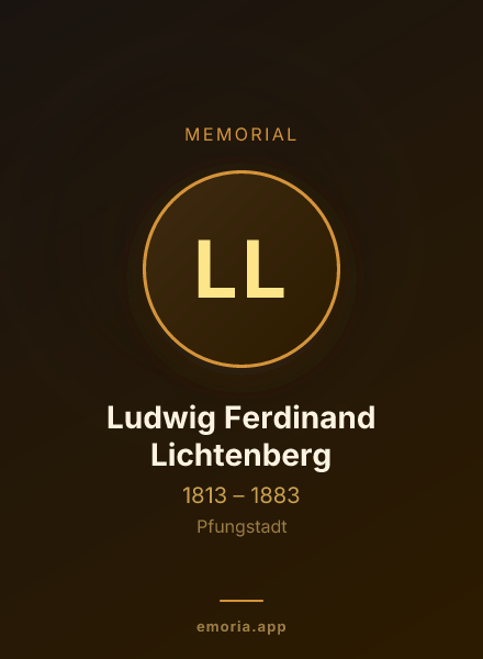 Memorial portrait of Ludwig Ferdinand Lichtenberg