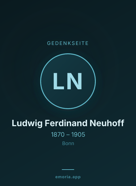 Gedenkportrait von Ludwig Ferdinand Neuhoff