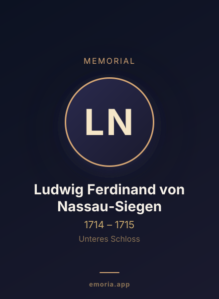 Memorial portrait of Ludwig Ferdinand von Nassau-Siegen