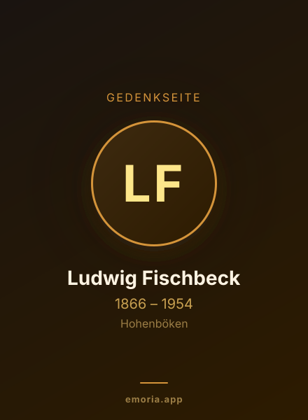 Gedenkportrait von Ludwig Fischbeck