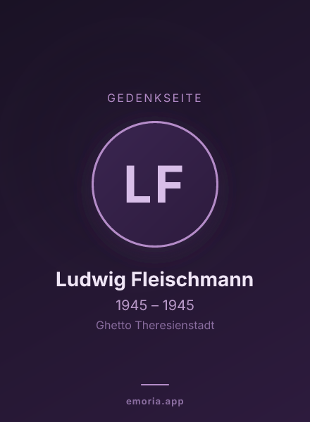 Gedenkportrait von Ludwig Fleischmann