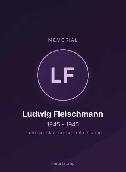 Memorial portrait of Ludwig Fleischmann