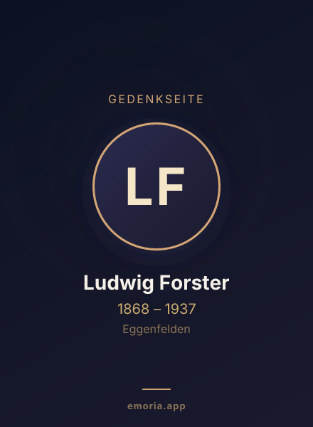 Gedenkportrait von Ludwig Forster