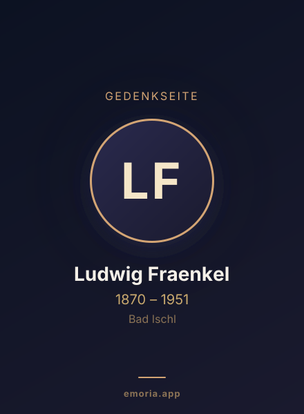 Gedenkportrait von Ludwig Fraenkel