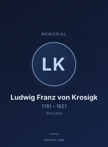Memorial portrait of Ludwig Franz von Krosigk