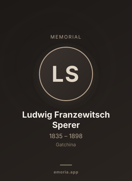 Memorial portrait of Ludwig Franzewitsch Sperer